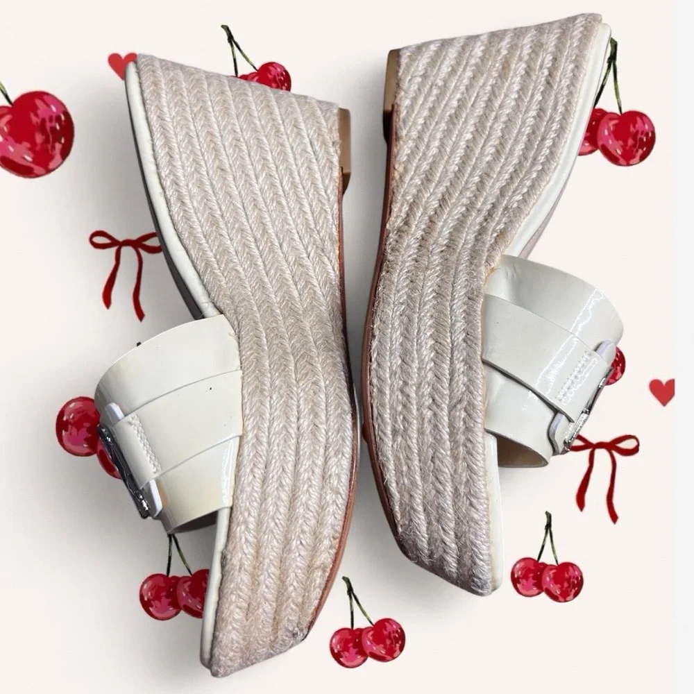 Coach Women's Beige Logo Mules - Picture 2 of 4